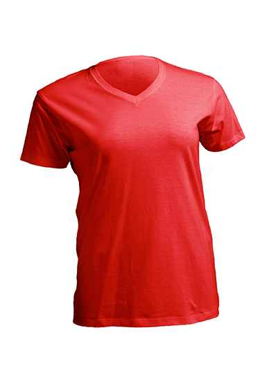 CURVES V-NECK ( JHK T-SHIRT ) rosso